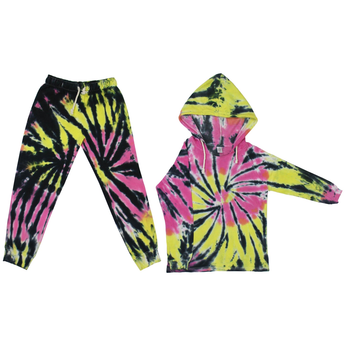 Vintage Tie-Dye Hoodie and Jogger Sets