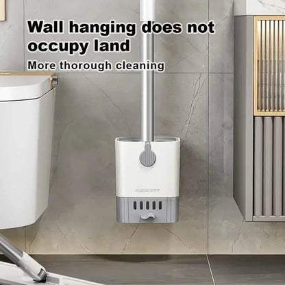 Wall Mounted Long Handle Toilet Cleaning Brush With Holder