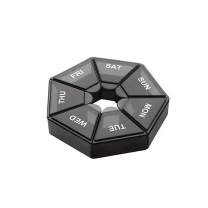 Weekly Rainbow Pill Box - 7-Grid Thickened Pill Storage Box