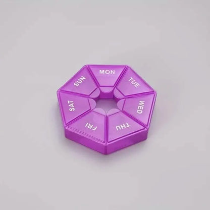 Weekly Rainbow Pill Box - 7-Grid Thickened Pill Storage Box