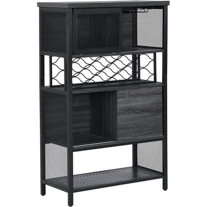 Wine Bar Cabinet for Liquor and Glasses