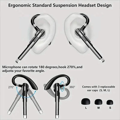Wireless 5.3 Single-Ear Business Headset with Mic