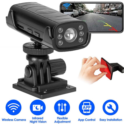Wireless Camera Reverse Hitch Guide with Flexible Adhesive Base