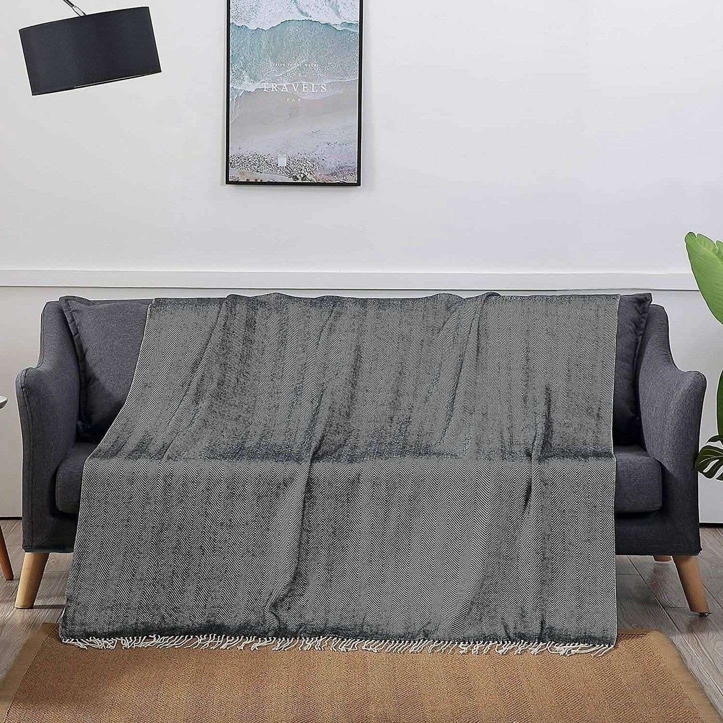 Wisley Home 100% Acrylic Chevron Pattern Throw