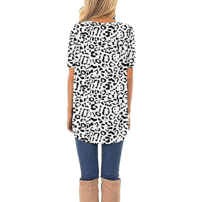 Women Long Sleeve Side Split Casual Loose Tunic Top
