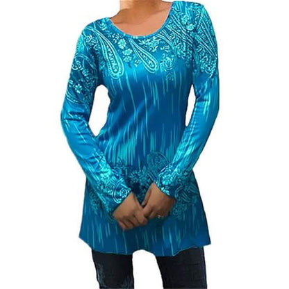 Womens Autumn Round Neck Long Sleeves