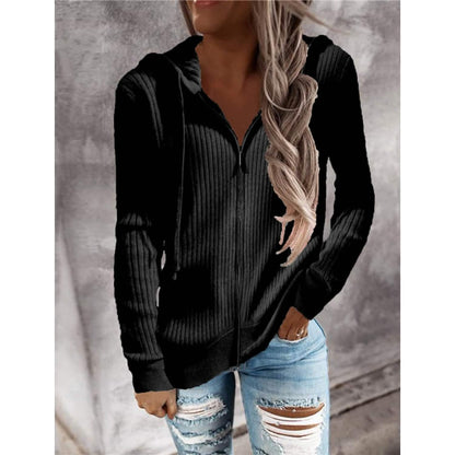 Women's Casual Zip Hoodied Jacket