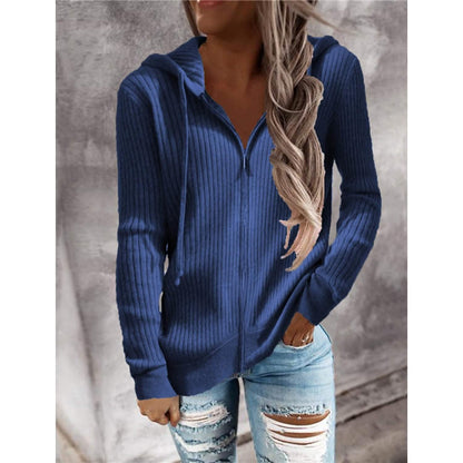 Women's Casual Zip Hoodied Jacket
