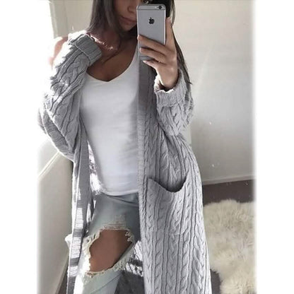 Women's Pocket Knitted Cardigan Sweater