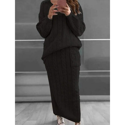 Women's Pocket Knitted Patchwork Solid Casual Long Sleeve Loose Sweater