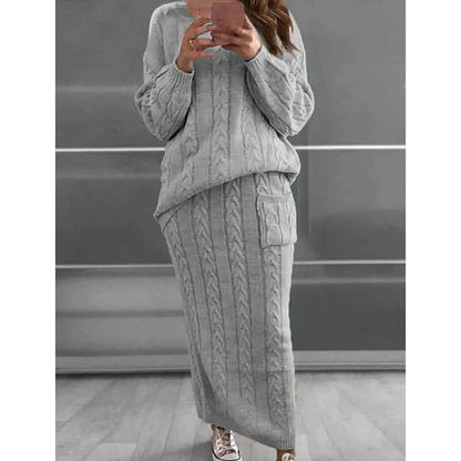 Women's Pocket Knitted Patchwork Solid Casual Long Sleeve Loose Sweater