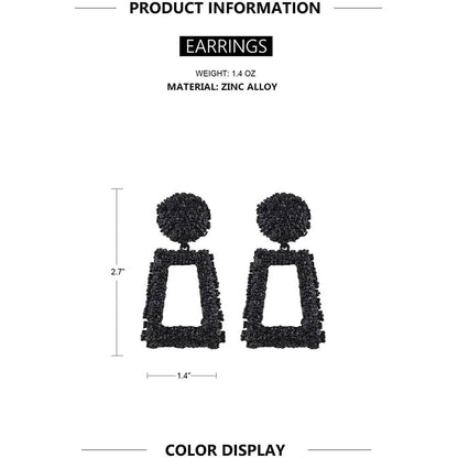 Women's Rectangular Geometric Drop Earrings