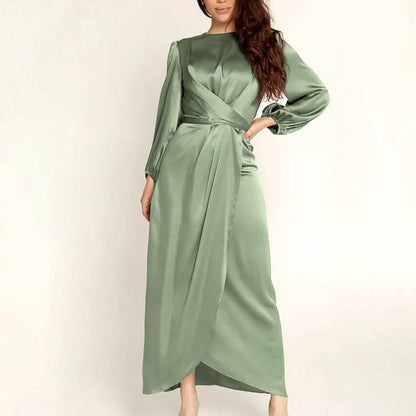 Women's Satin Swing Maxi Dress