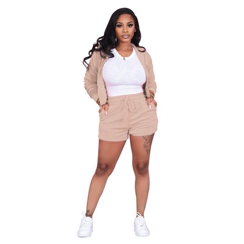 Women's Tracksuits Casual Sportswear Neon Two-Piece Short Sets
