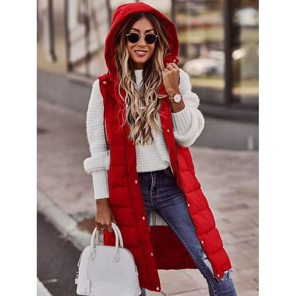 Women's Winter Jacket Vest Long Coat Regular Fit