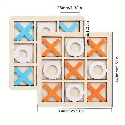 Wood Tic-Tac Toe XOXO Board Game