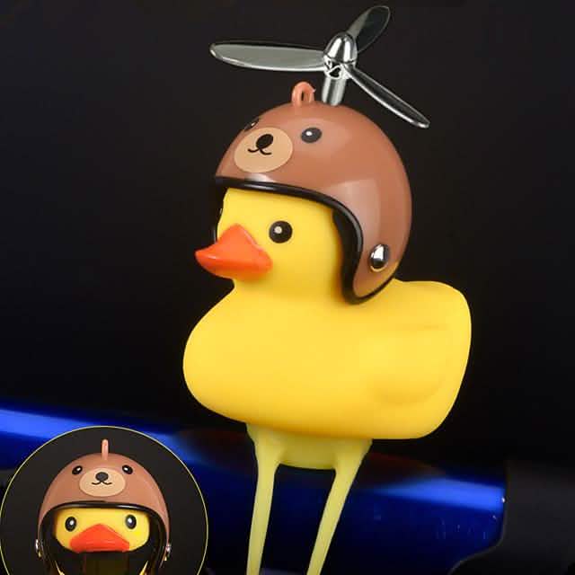 Yellow Little Duck Shape Bike Bell Bike Horn and Front Light
